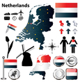 Map of Netherlands vector image