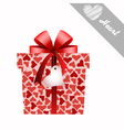 Gift and hearts vector image