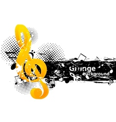 Grunge music background vector image