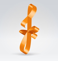 Silk ribbon letter abc vector image