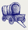 Vintage van to transport vector image