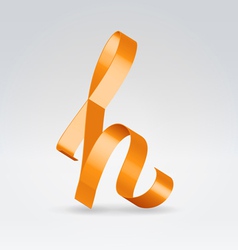 Silk ribbon letter abc vector image