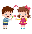 Boy and girl vector image