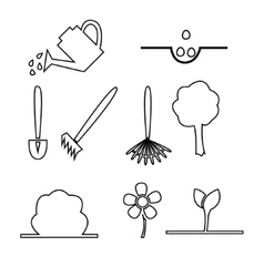 Garden icons vector image