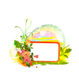 Spring floral frame vector image