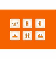 Working office icons vector image