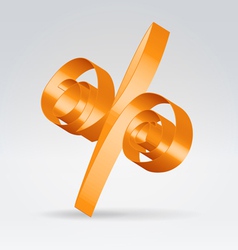 Silk ribbon letter abc vector image