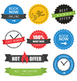 Set of labels and badges for hotels vector image