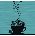Book cup vector image