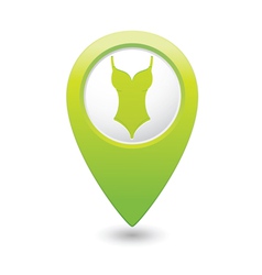 Bathing suit symbol green map pointer Bathing suit symbol green map pointer vector image