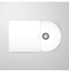 Compact Disc Blank Mockup with Cover vector image