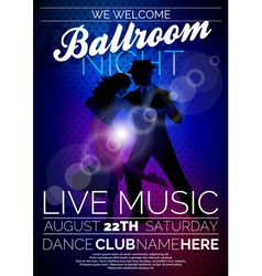 Ballroom Night Party Flyer design vector image