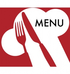 Menu card vector image