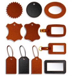 Leather labels vector image