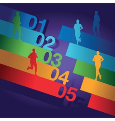 Runners numbers vector image