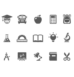 Education icons vector image