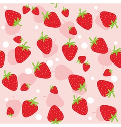 Seamless background with strawberries vector image