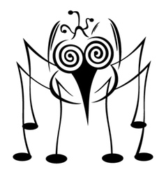 Crazy mosquito vector image