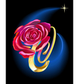 Rose in space vector image