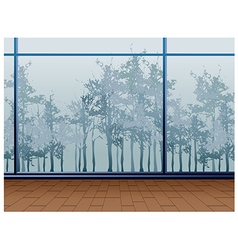 Window Forest View vector image