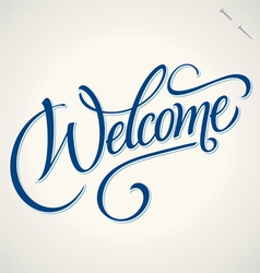 WELCOME hand lettering vector image