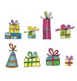 Cute colorful presents vector image