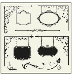 Vintage iron signboard vector image