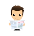 Funny cartoon office worker vector image