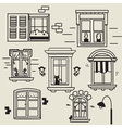 Hand drawn windows vector image