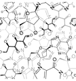 Seamless chemical pattern vector image