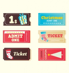Christmas tickets vector image