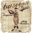 Baseball Lagend waner vector image