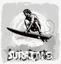 Surfing vector image