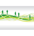 Runners spiral1 vector image