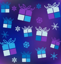 Christmas background with gift boxes vector image