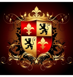 Ornamental shield vector image