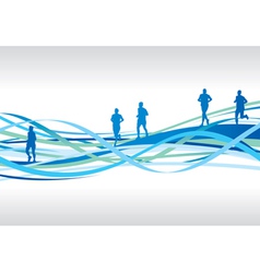 Runners spiral vector image