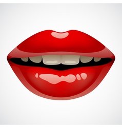 Red lips vector image