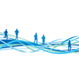 Runners spiral vector image