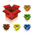 Three dimensional box with shadow vector image