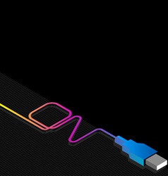 Usb cable and plug with Inscription vector image
