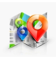 Map navigation icon vector image