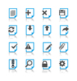 Document icons reflection vector image