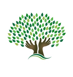 Hoping Tree hands vector image