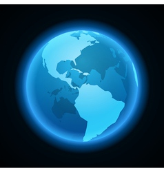 Globe earth night light icon vector image