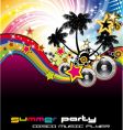 Tropical musical event background vector image