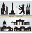 Berlin landmarks and monuments vector image