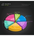 Infographics pie chart vector image