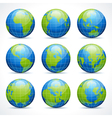 Globe earth icons vector image