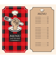 Menu hand vector image